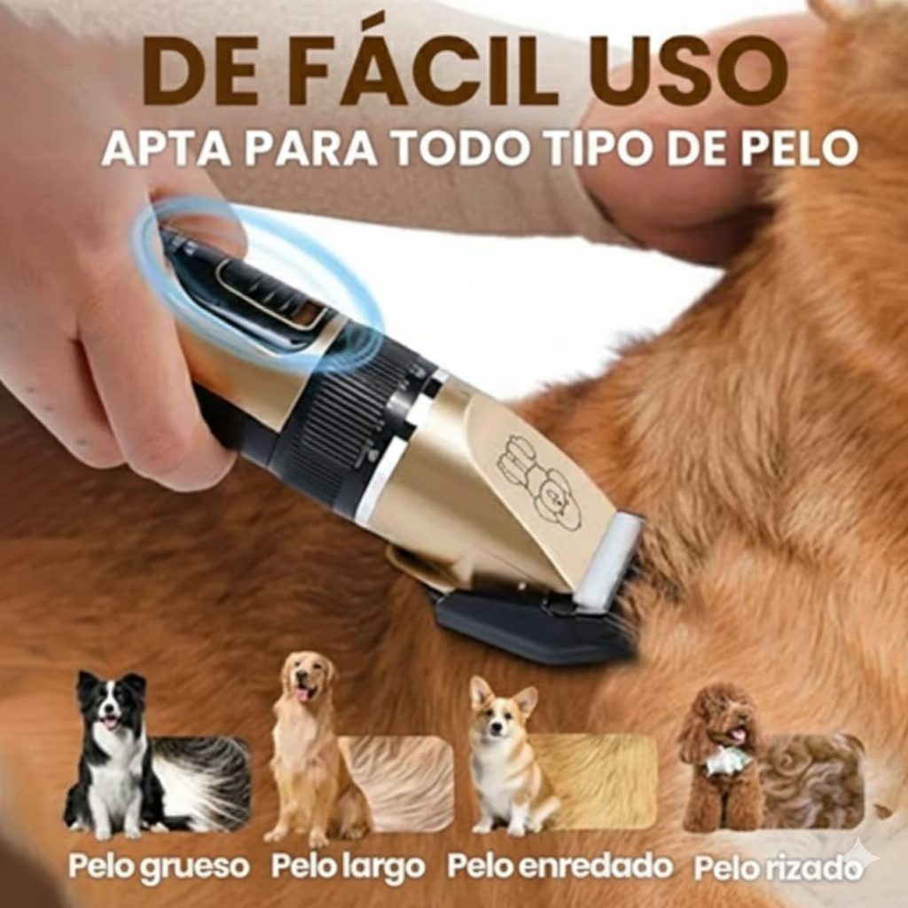 PetGroom™ Corta Pelos Silencioso, Recargable Profesional +🎁 Accesorios 🐾